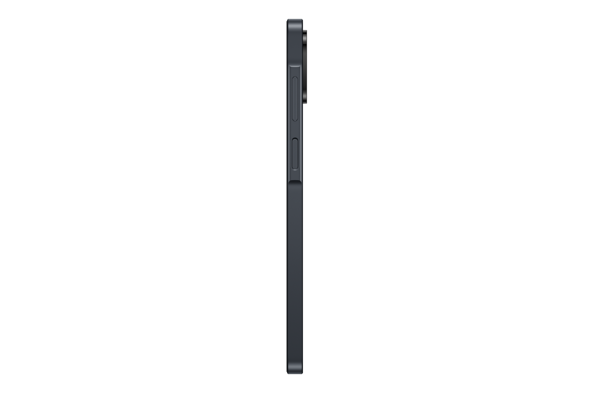 Tampilan Galaxy A07 dari sisi kanan hitam
