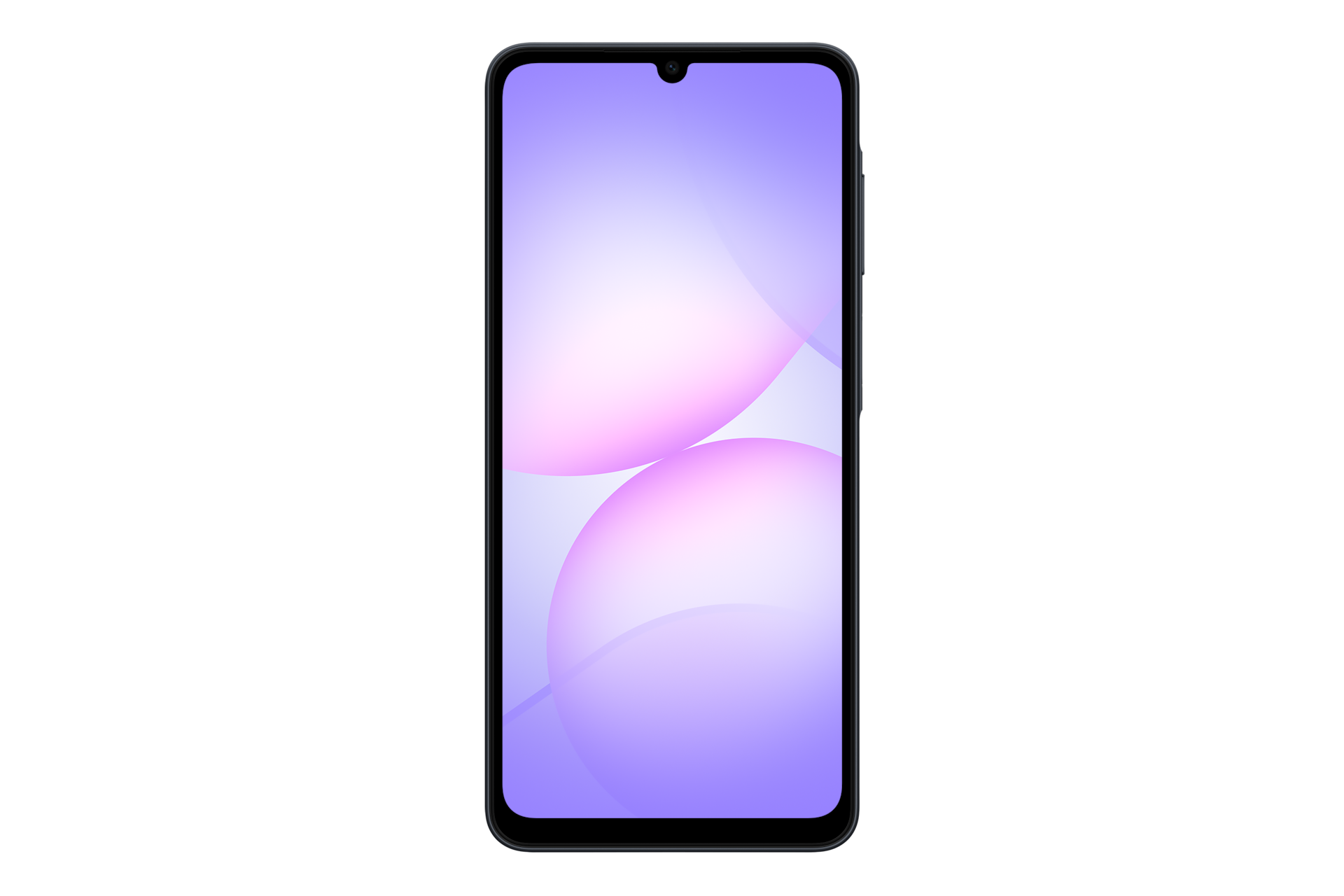 Tampilan Galaxy A07 dari depan kedua hitam